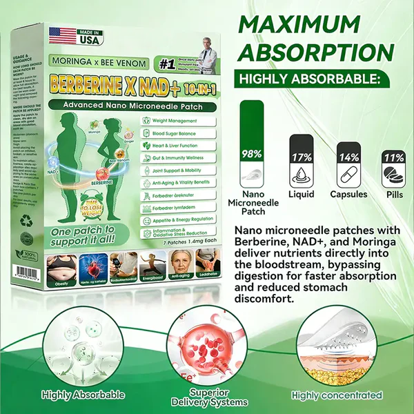 Natural Botanical Wellness Patch with Moringa & NAD+