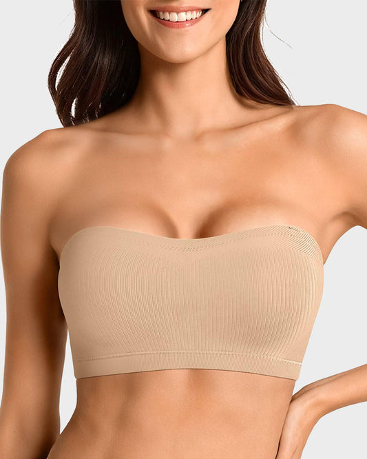 Stay‑Put Wireless Seamless Bandeau Bra