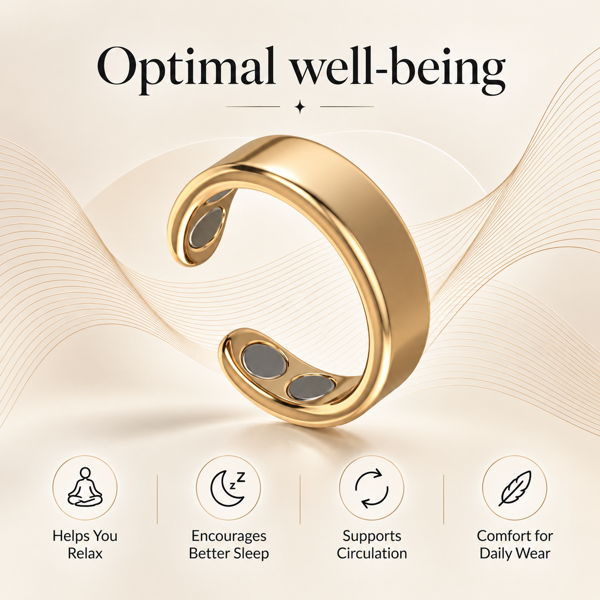 Acupressure Magnetic Ring for Daily Relaxation