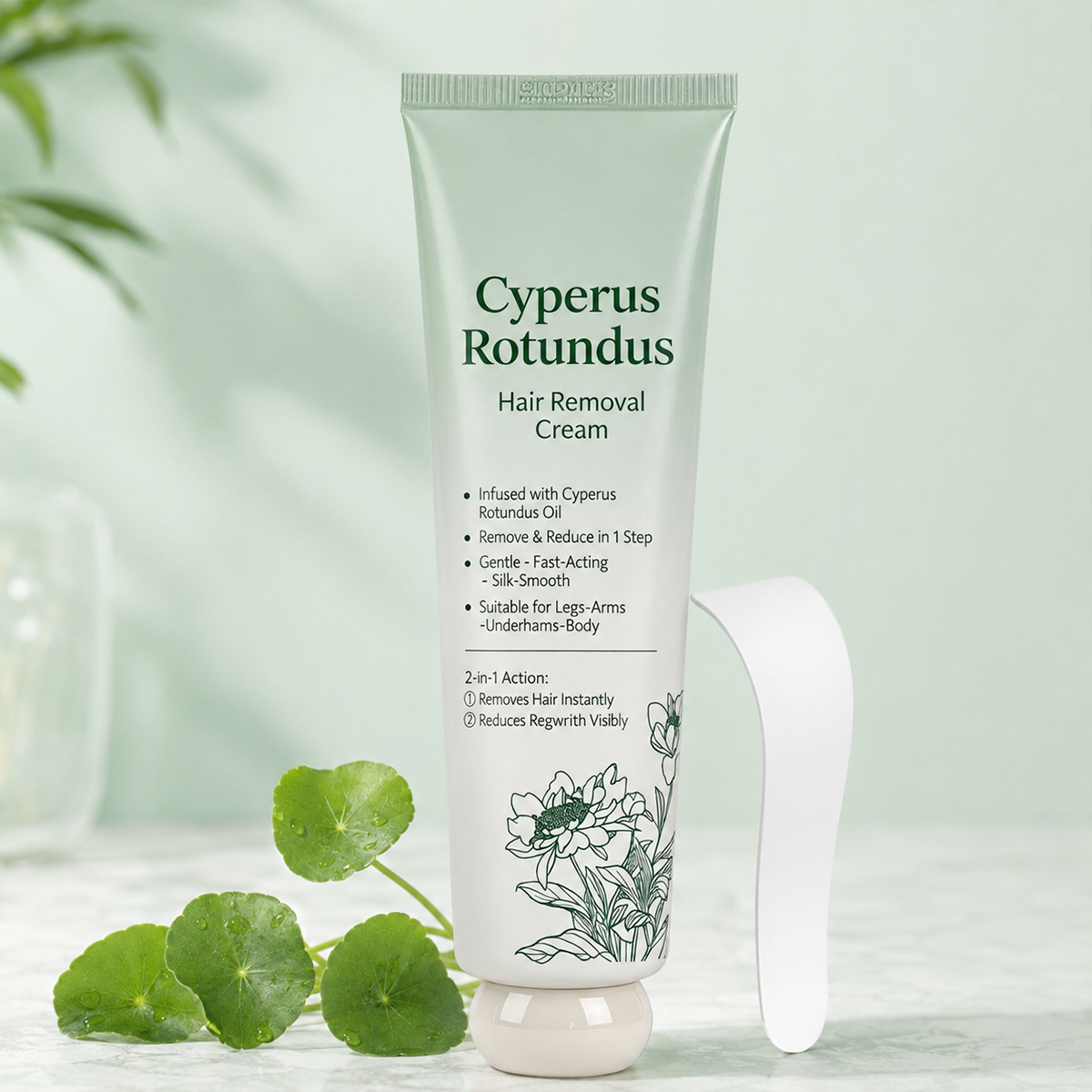 Cyperus Rotundus Hair Removal & Moisturizing Cream for Arms, Legs, Underarms