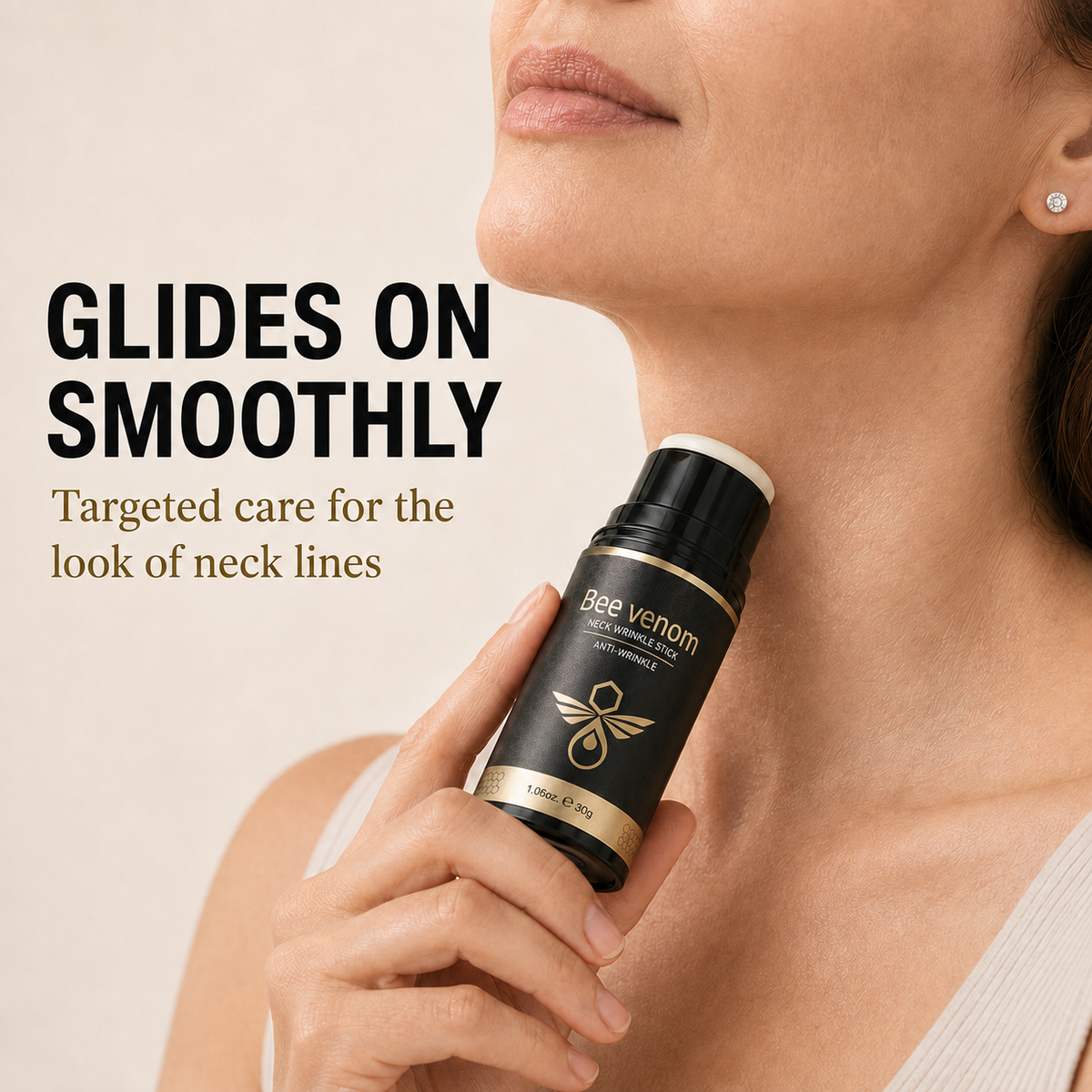 Retinol Bee Venom Neck Firming Stick, Hydrating Anti-Wrinkle Travel Skincare