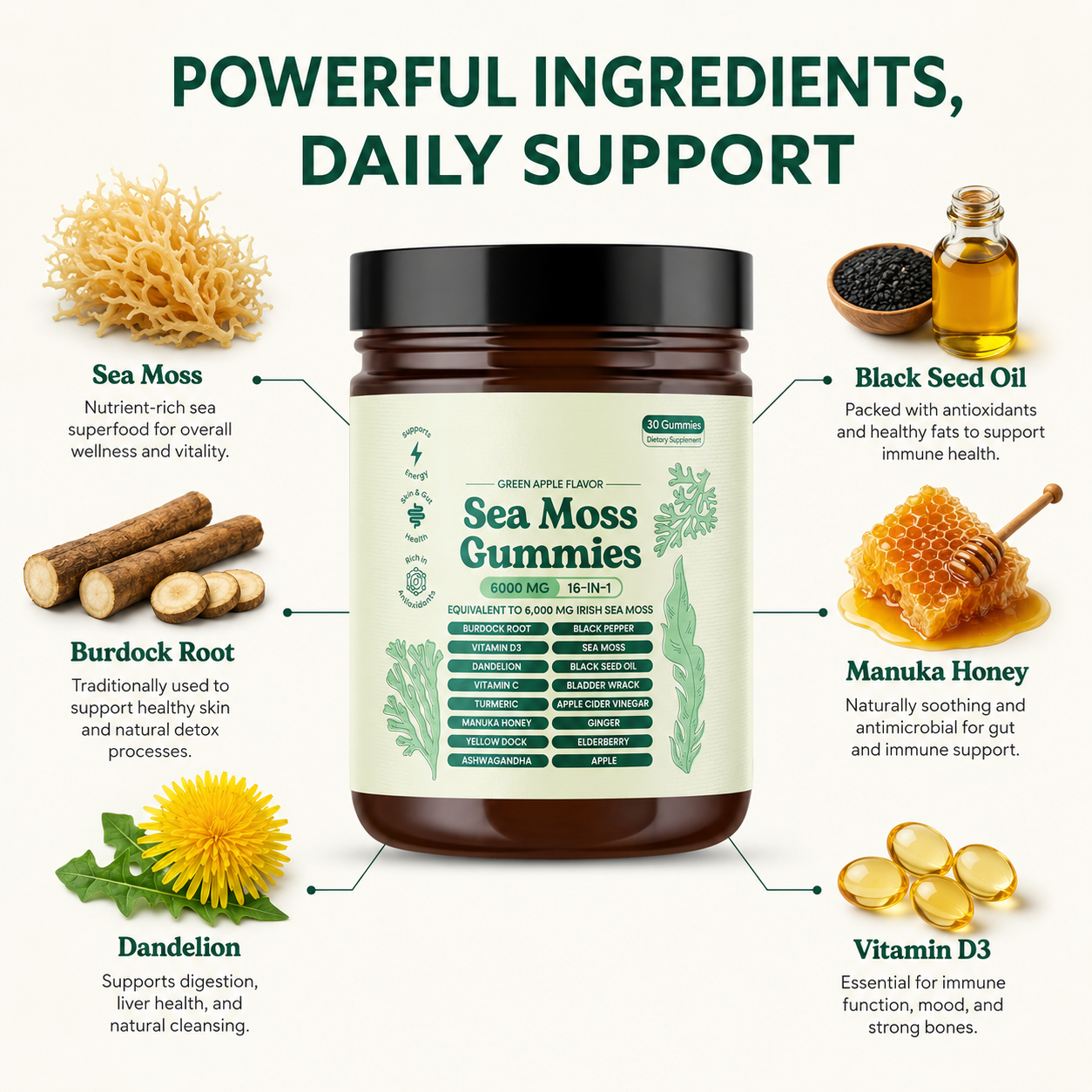 Sea Moss 16-In-1 Gummies