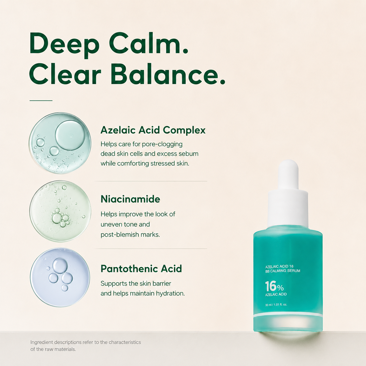 16% Azelaic Acid Facial Serum with Niacinamide & Pantothenic Acid
