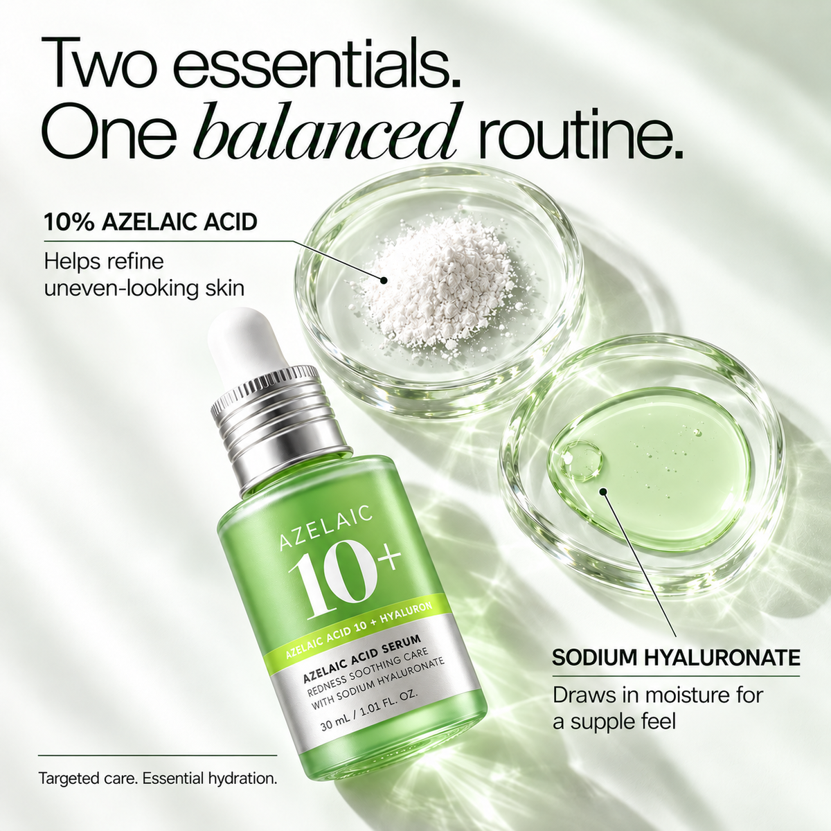 Azelaic Acid 10% + Hyaluronic Acid Soothing Serum, 30ml