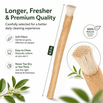 Natural Miswak Toothbrush Sticks – 3 Pack