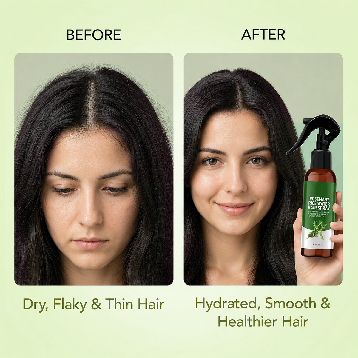 Rosemary Rice Water Hair Spray – Healthy Hair Growth & Scalp Nourishment