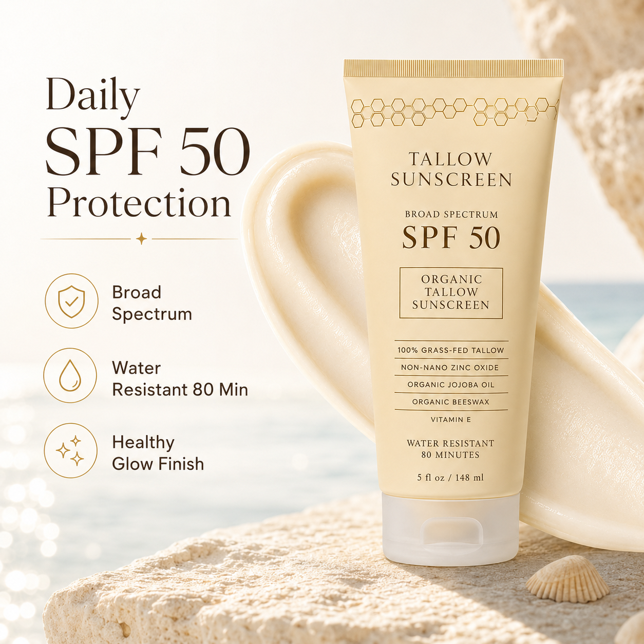 Organic Tallow Mineral Sunscreen