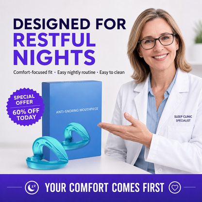 Universal Anti-Snoring Mouthpiece - Adjustable Comfort Fit for Better Sleep😴