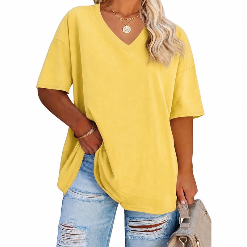 Women's Plus Size V Neck T Shirts
