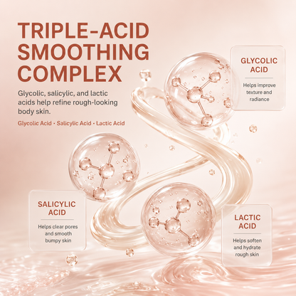 Triple-Acid Complex for Smoothing Rough Bumpy Skin