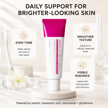 Facial Cream with Arbutin 7% + Tranexamic Acid 4%, Daily Skin Moisturizing Care