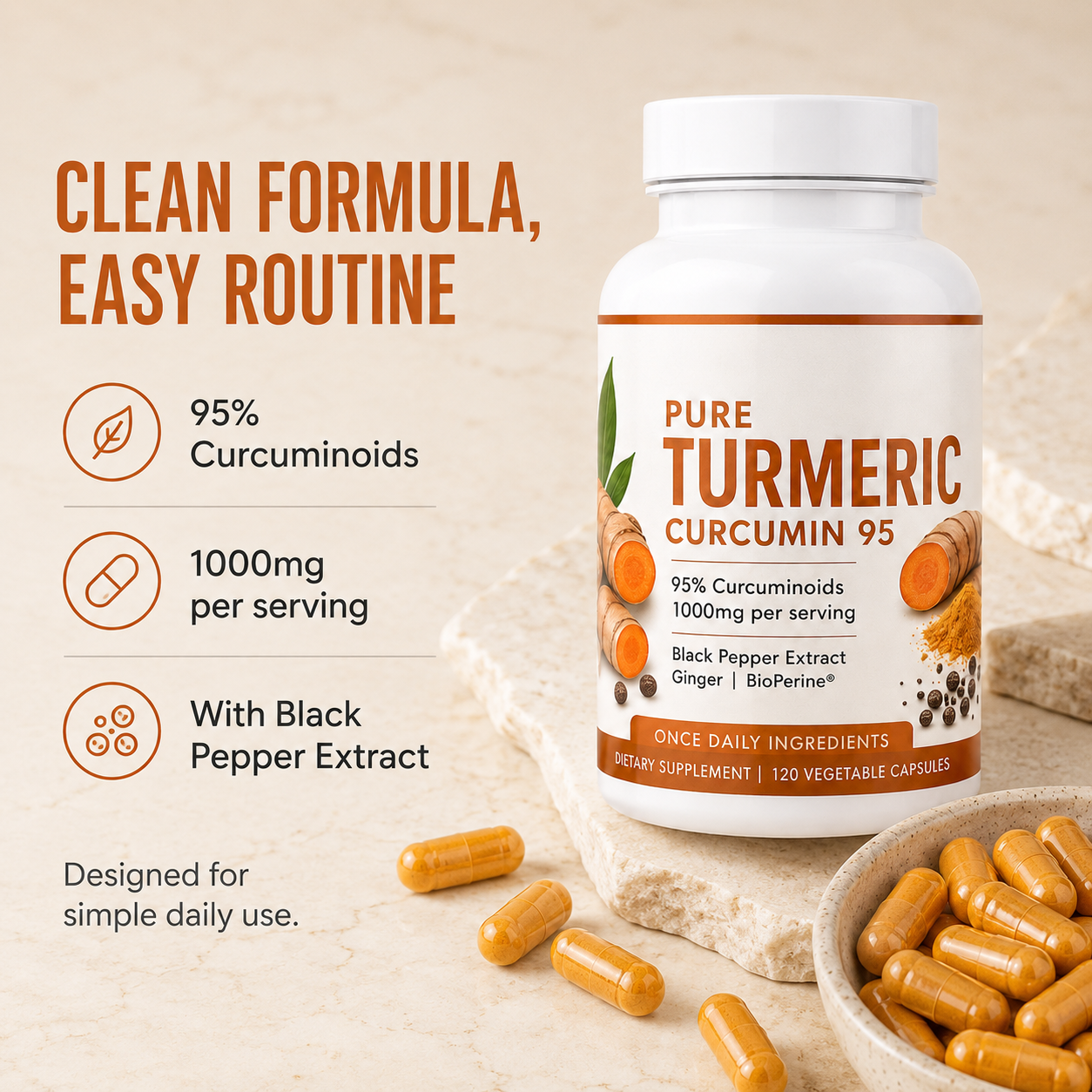 Pure Curcumin Turmeric Capsules