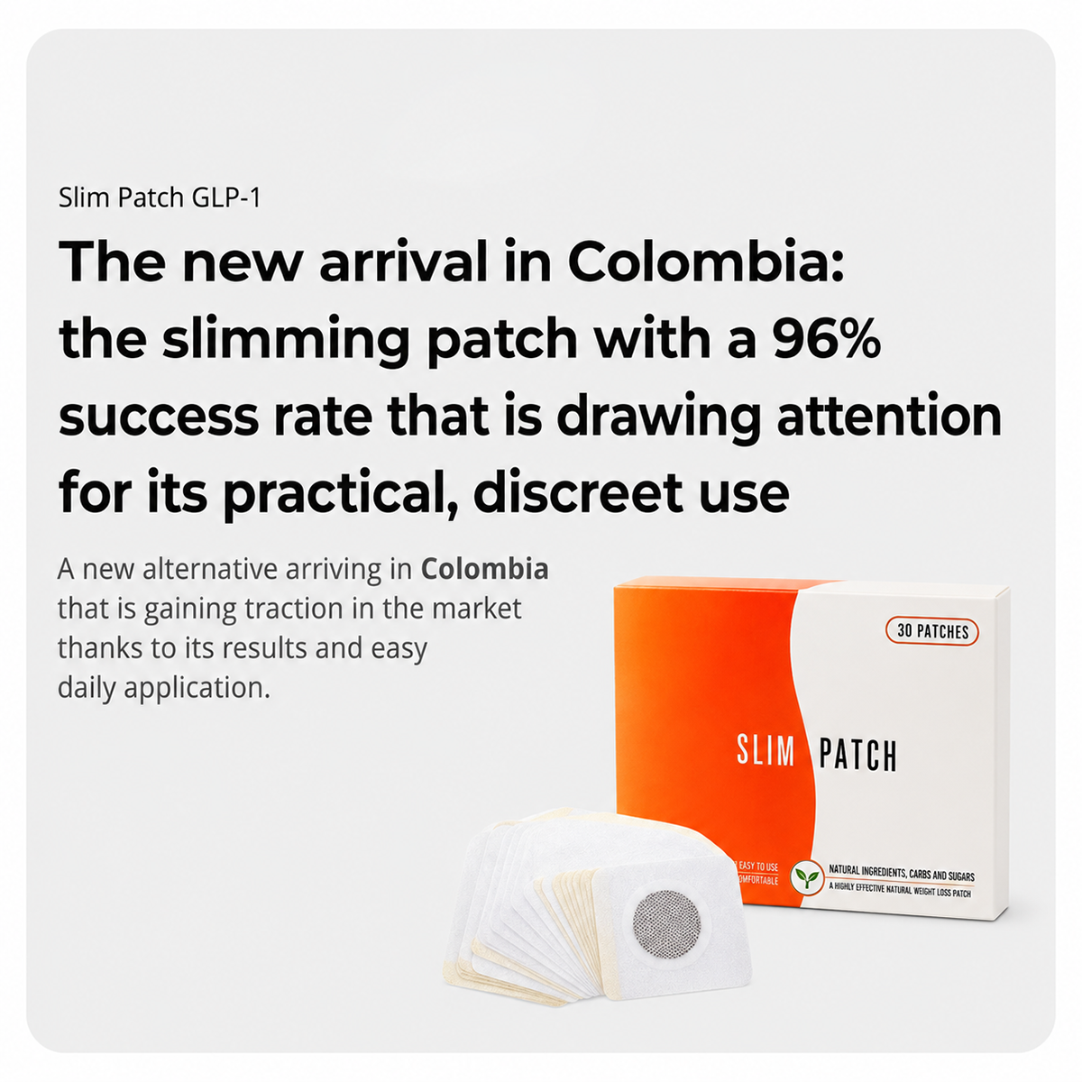 Slim Patch GLP-1 - Natural Slimming Pack - Original Product (30 Patches)