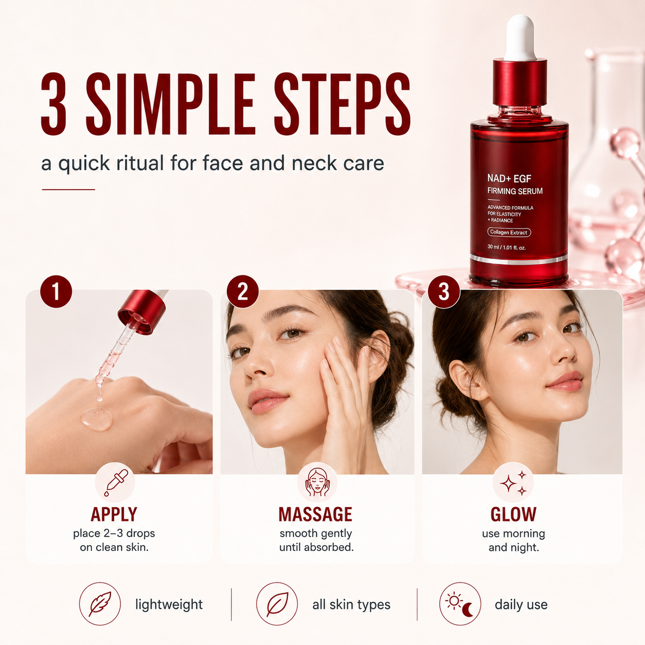 Korean NAD+ & EGF Firming Facial Serum