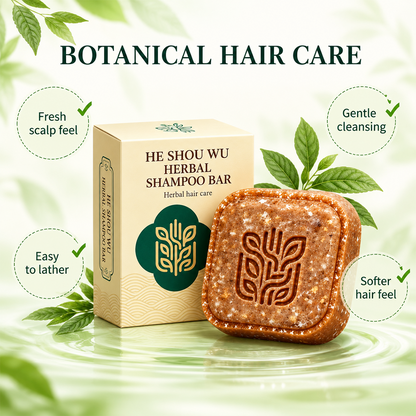 🌿 Herbal He Shou Wu Shampoo Bar with Arborvitae