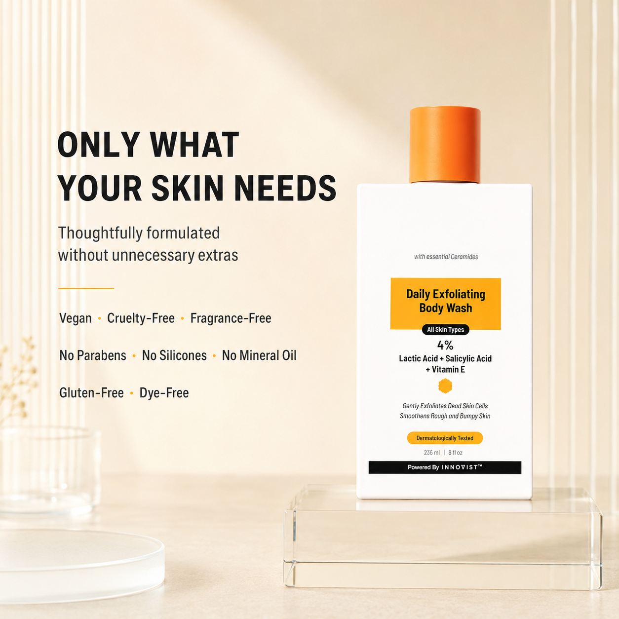 Exfoliating Body Wash with Lactic Acid
