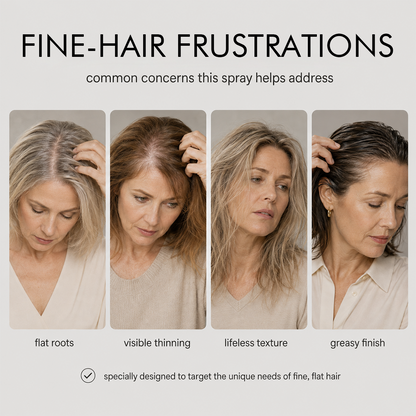 ✨Fluffy Hair Shaping Spray, Peach Scent Volumizing Hair Mist for Long Wear Hold