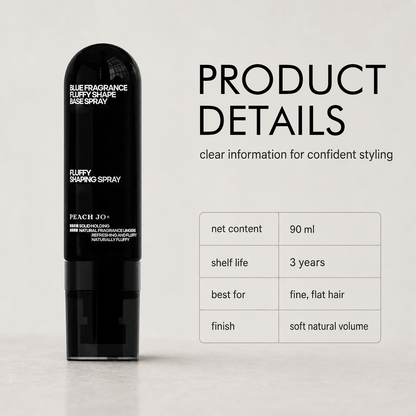 ✨Fluffy Hair Shaping Spray, Peach Scent Volumizing Hair Mist for Long Wear Hold