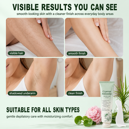 Cyperus Rotundus Hair Removal & Moisturizing Cream for Arms, Legs, Underarms