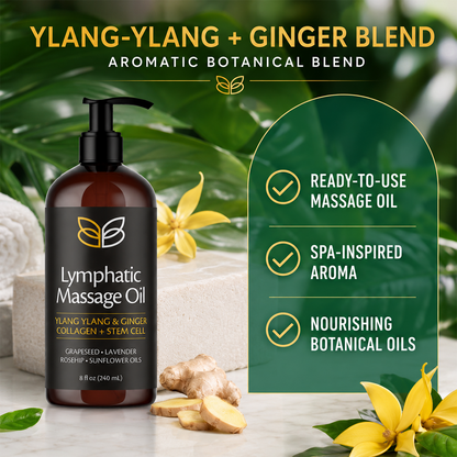Ylang Ylang Ginger Body Massage Oil with Collagen & Stem Cells