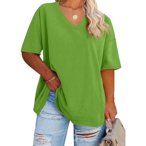 Women's Plus Size V Neck T Shirts