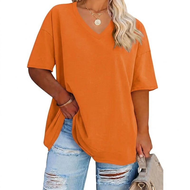 Women's Plus Size V Neck T Shirts