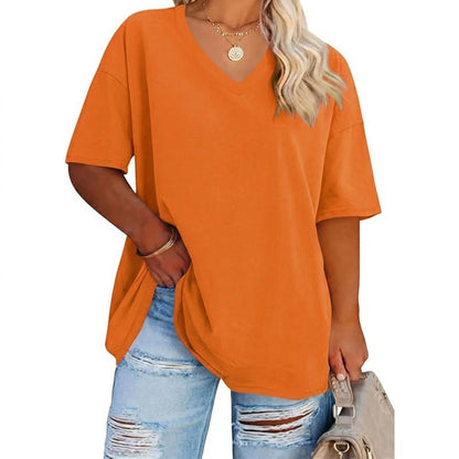Women's Plus Size V Neck T Shirts