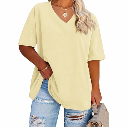 Women's Plus Size V Neck T Shirts