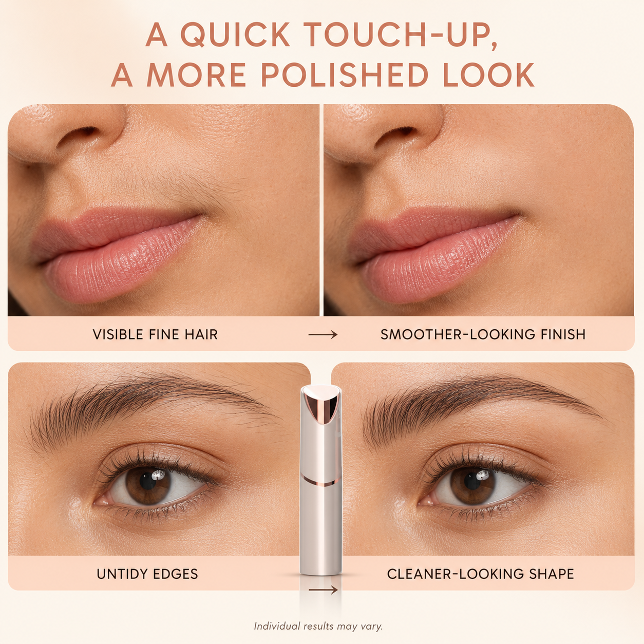 2-in-1 Women's Eyebrow and Facial Hair Removal Device