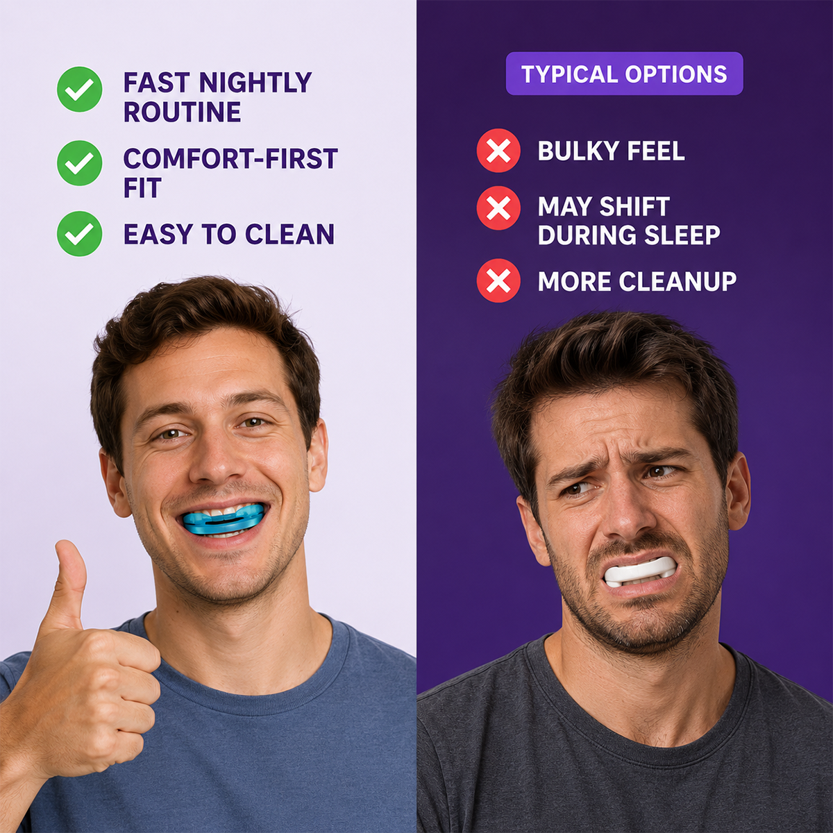 Universal Anti-Snoring Mouthpiece - Adjustable Comfort Fit for Better Sleep😴