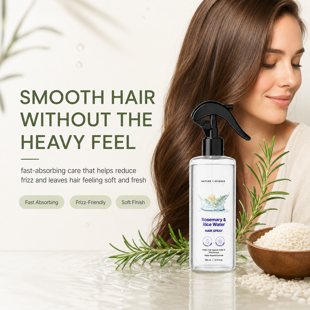 Rosemary & Rice Water Hair Spray