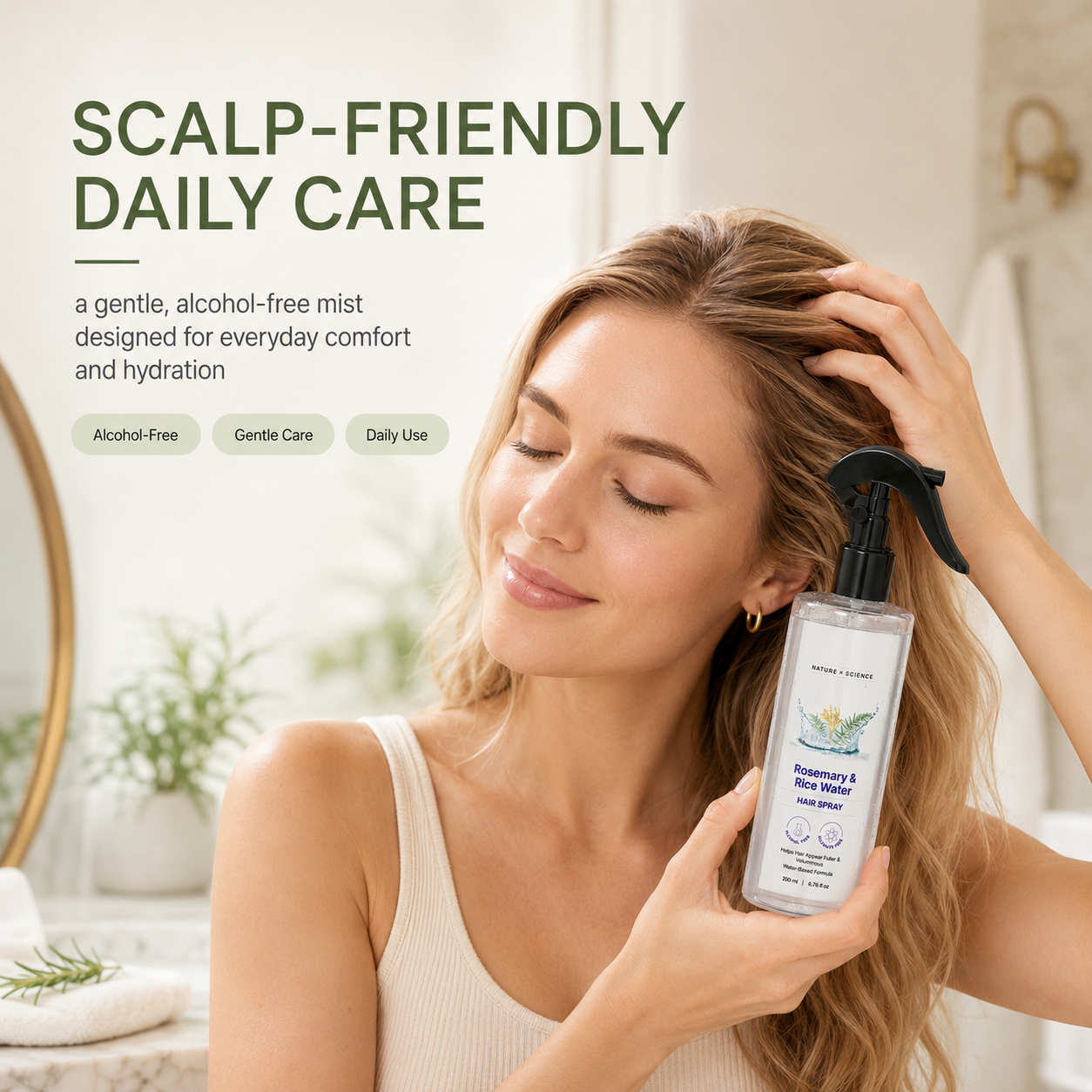 Rosemary & Rice Water Hair Spray