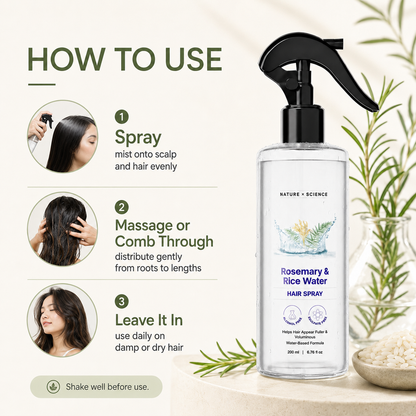 Rosemary & Rice Water Hair Spray