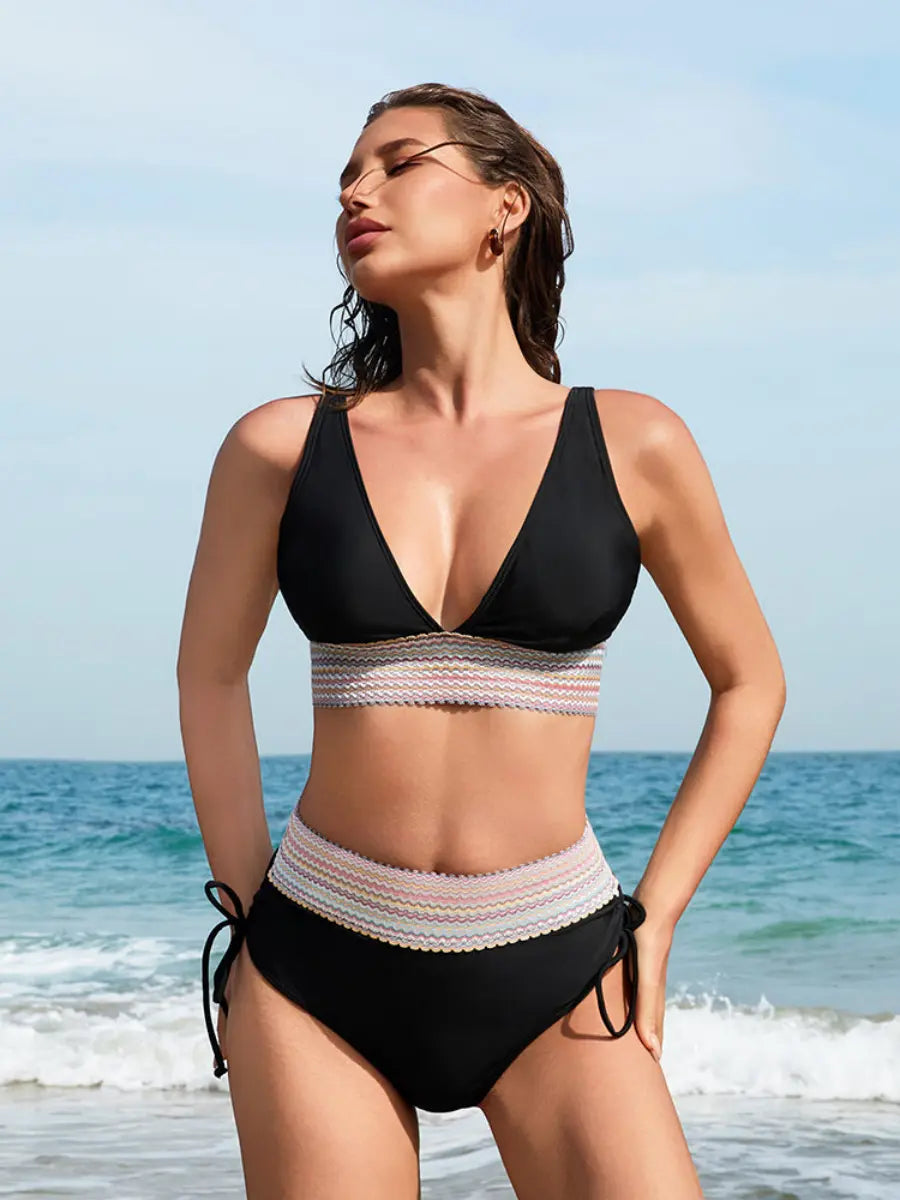 Flattering High-Waisted Tummy Control Bikini Set