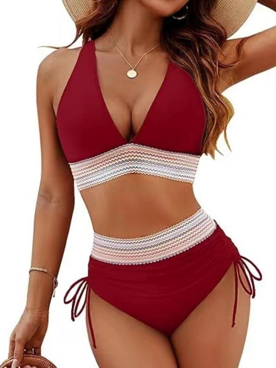 Flattering High-Waisted Tummy Control Bikini Set