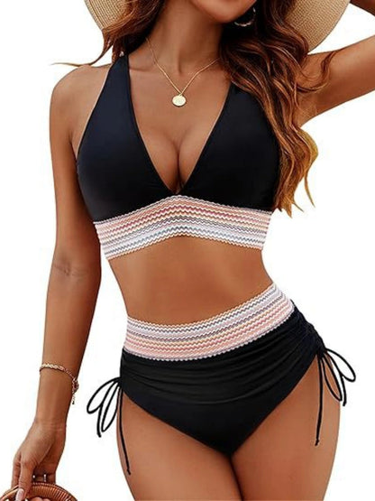 Flattering High-Waisted Tummy Control Bikini Set