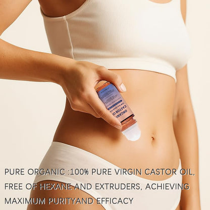 Organic Castor Oil Roll-On with Rose Quartz