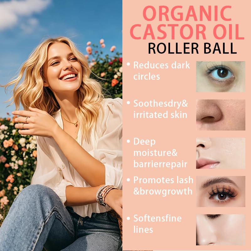 Organic Castor Oil Roll-On with Rose Quartz