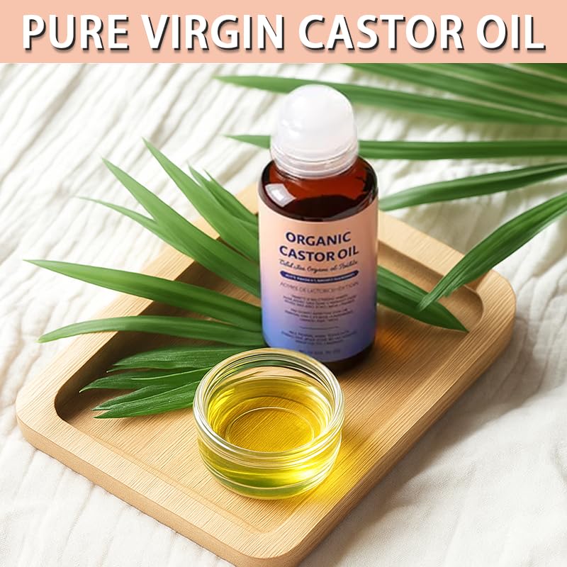 Organic Castor Oil Roll-On with Rose Quartz