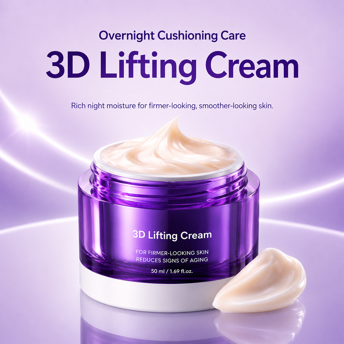 3D Lifting Cream 1.7 fl oz, Advanced Korean Night Facial Cream