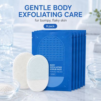 Body Exfoliating Scrub Pads For Bumpy Flaky Skin 8 Pack