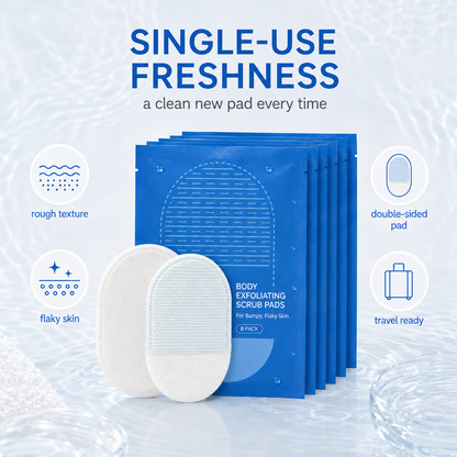Body Exfoliating Scrub Pads For Bumpy Flaky Skin 8 Pack