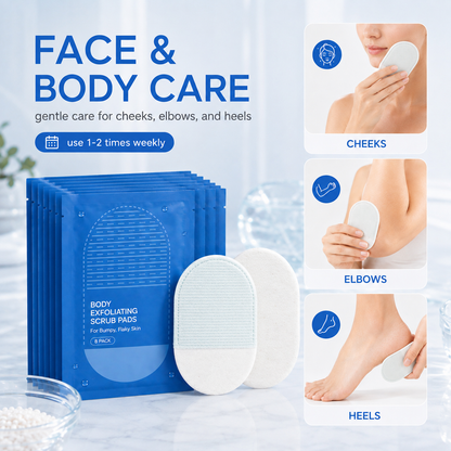 Body Exfoliating Scrub Pads For Bumpy Flaky Skin 8 Pack