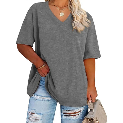 Women's Plus Size V Neck T Shirts